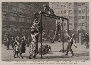 Lichamelijke Recreatie voor Londense Kinderen, een Scène in Drury Lane Garden